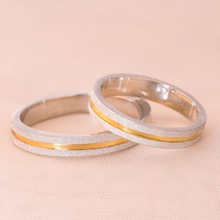 Alianças Namoro Loveways 3,5mm Quadradas Diamantadas
